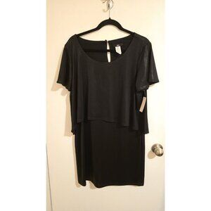 JBS Dress Little Black Dress Evening Cocktail Dress Layered Womens Size Large